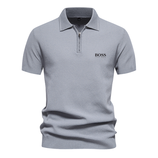 BOSS™ Short-Sleeve Polo with Half-Zip