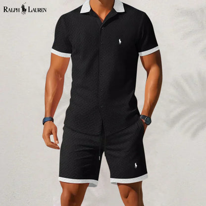 RL™ Timeless Style: Shirt & Pants Set with Contrast Collar