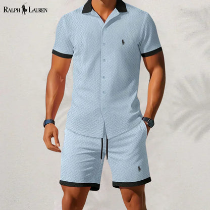 RL™ Timeless Style: Shirt & Pants Set with Contrast Collar