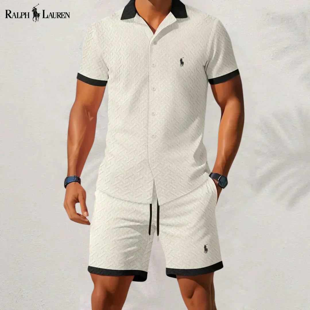 RL™ Timeless Style: Shirt & Pants Set with Contrast Collar