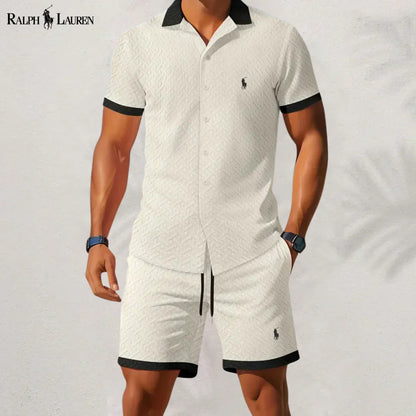 RL™ Timeless Style: Shirt & Pants Set with Contrast Collar