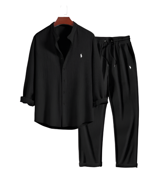 Ꮢalph Ⅼauren - Long Sleeve Shirt + Straight-Leg Pants