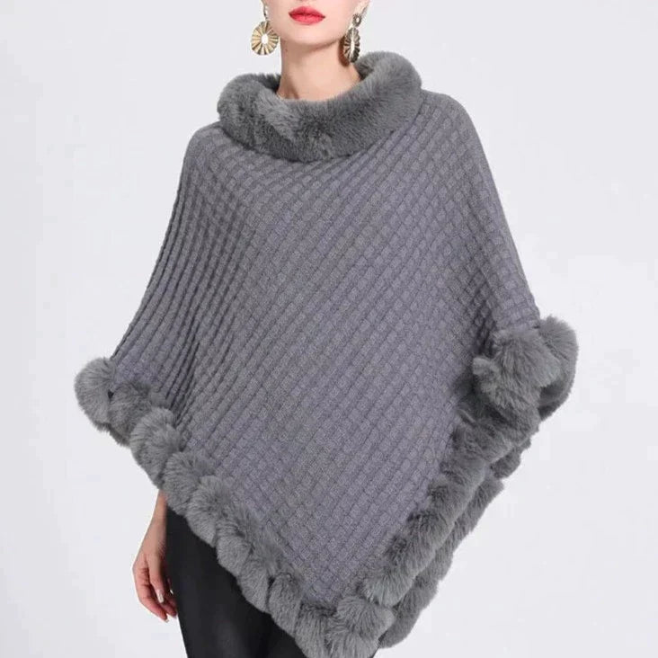 Glam Soft Weave Poncho