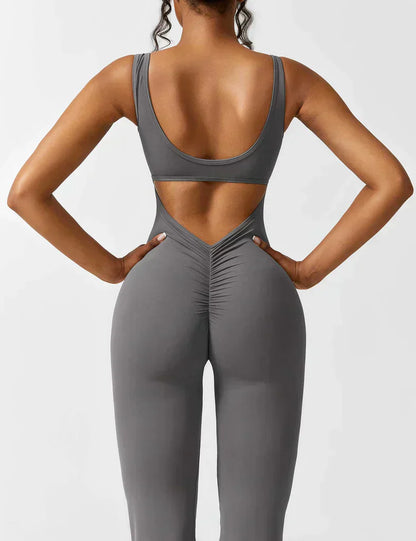 V-Back Flared Jumpsuit - BUY 1 GET 1 FREE