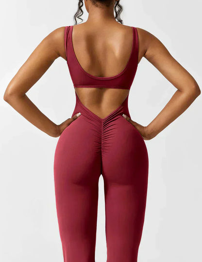 V-Back Flared Jumpsuit - BUY 1 GET 1 FREE