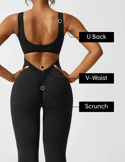 V-Back Flared Jumpsuit - BUY 1 GET 1 FREE